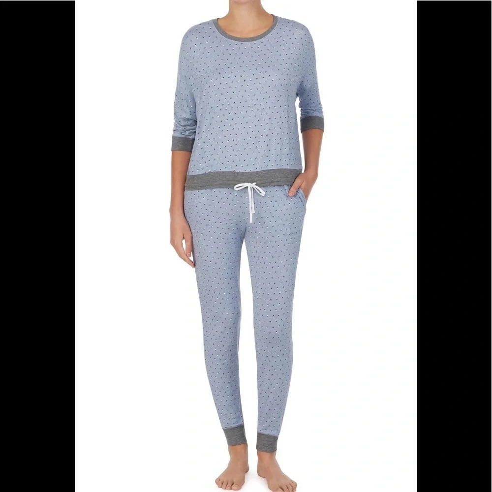 ROOM SERVICE Jersey Pajamas (Nordstrom Exclusive), Blue Geo, XL, NWT​